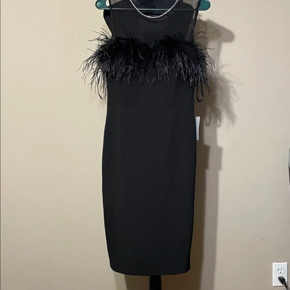 eliza j black dress Women's Ruffle Front Formal Dress, Black, 4 : Clothing, Shoes & Jewelry The approximately 39.5 Eliza J Beaded Overlay Dress